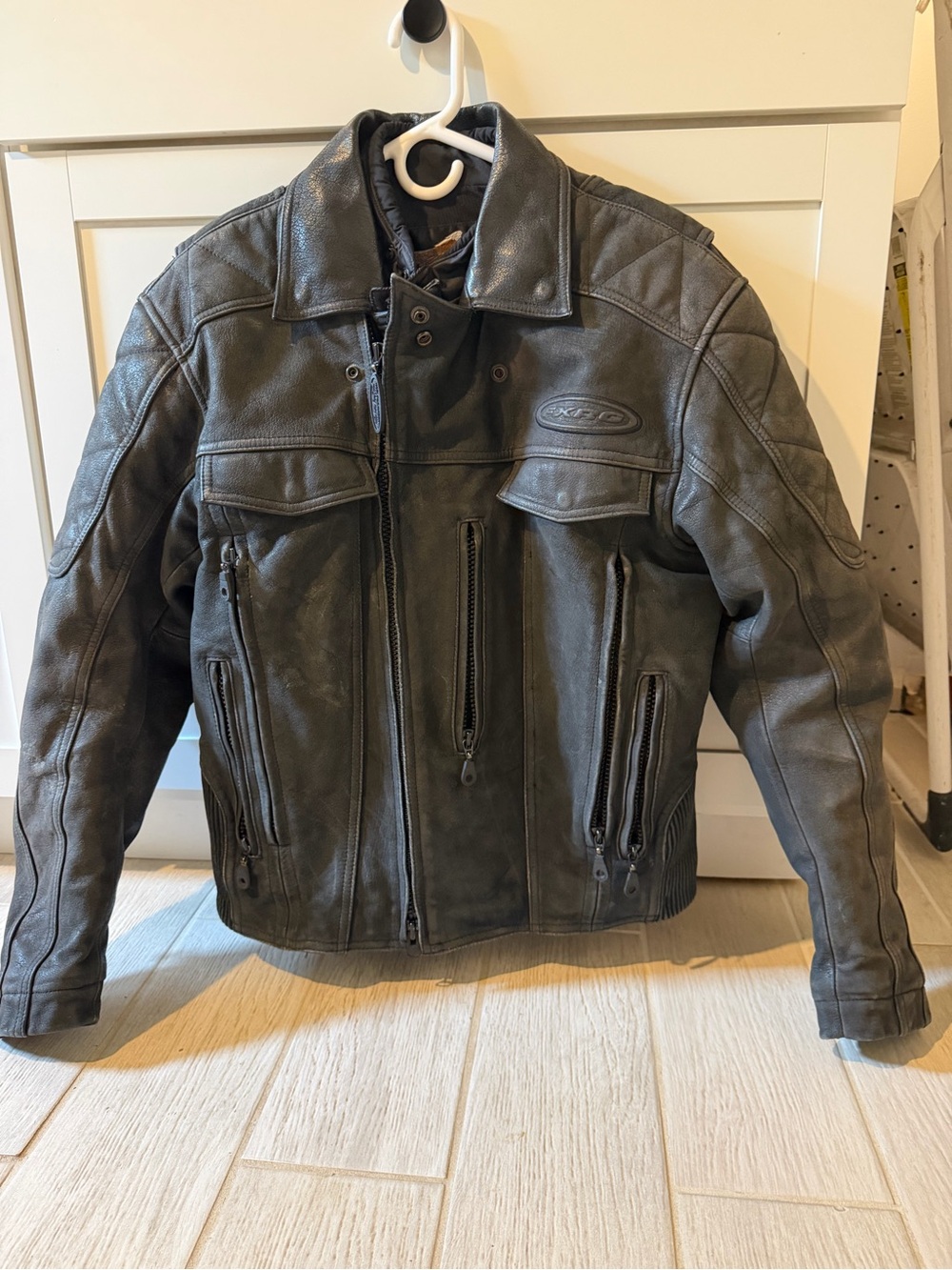 Harley-Davidson Black Leather Riding Jacket with Zip Front